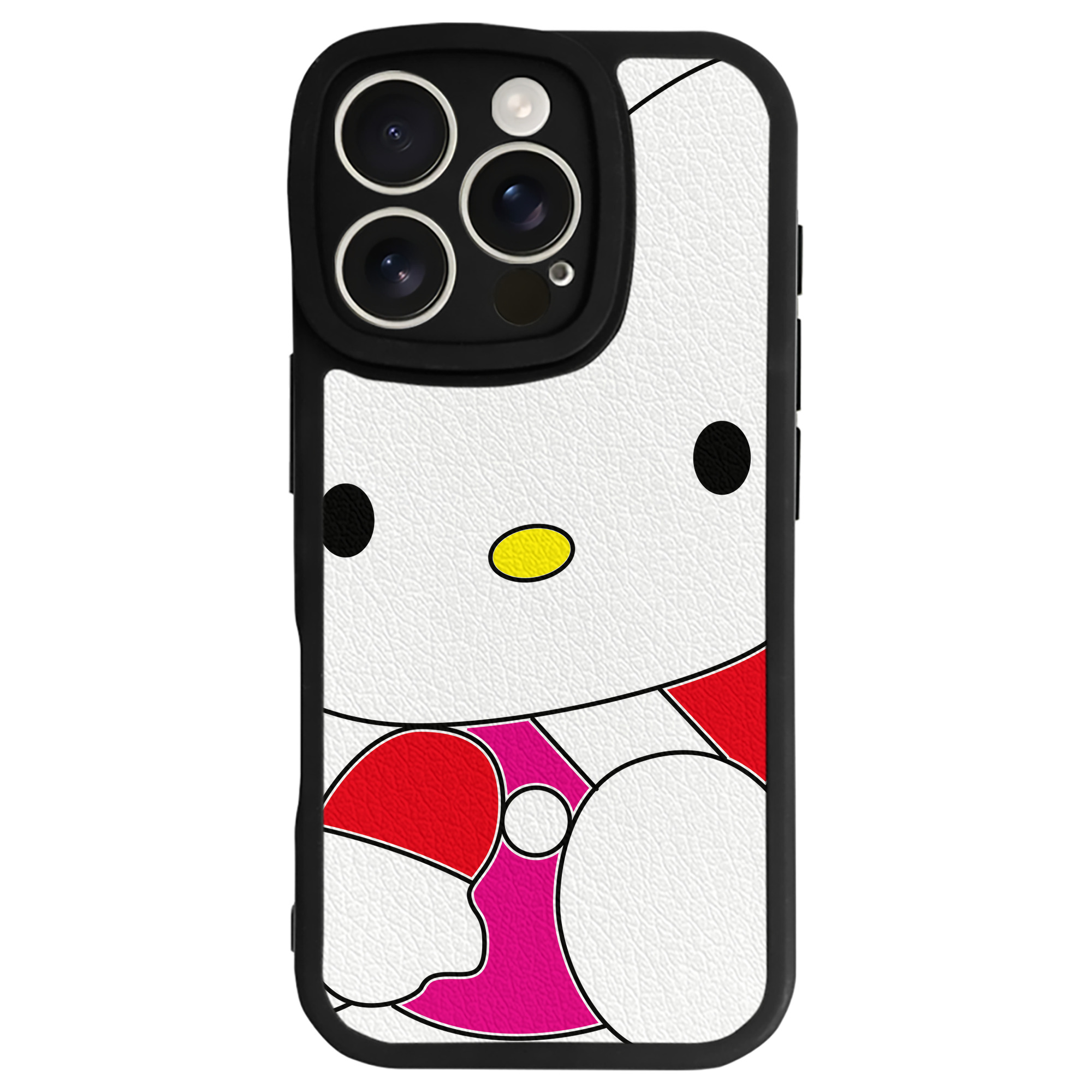 （画像用） Hello Kitty ハローキティ 【iPhone 16シリーズ対応】シリコンスマホケース（レザー調） 材質：シリコン